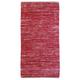 Skin - Tapis en cuir tressé burgundy 60x120 - Rouge