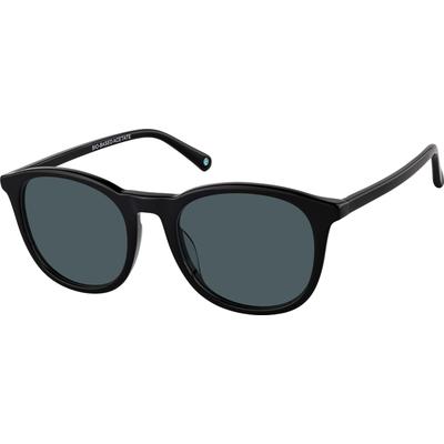 Zenni Round Rx Sunglasses Black Bio-Based Full Rim Frame