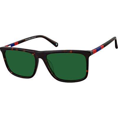 Zenni Rectangle Rx Sunglasses Tortoiseshell Bio-Based Full Rim Frame