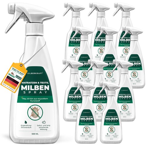 Milbenspray für Matratzen & Textil - Milben im Bett vertreiben: 12 x 500 ml Image