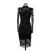 ML Monique Lhuillier Cocktail Dress: Black Dresses - Women's Size 6