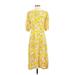 Faithfull the Brand Casual Dress: Yellow Floral Motif Dresses - Women's Size 4