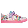 Skechers Girl's Twinkle Toes: Twinkle Sparks Ice - Unicorn Burst Sneaker | Size 2.0 | White | Textile/Synthetic