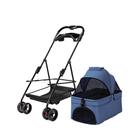 Pet cart Pet Cat Dog Cart Dog Cat Teddy Baby Cart Out Small Pet Dog Cart Lightweight and Foldable (Color : Blue, Size : Separable)
