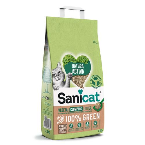 2,5kg Sanicat Natura Activa 100% Green Katzenstreu