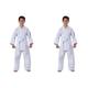 Kwon Unisex Kinder Kampfsportanzug Karate Basic Anzug, Weiß, 120 EU & Unisex Kinder Kampfsportanzug Karate Basic Anzug, Weiß, 110 EU