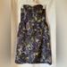 J. Crew Dresses | J. Crewstrapless Silk Mini Dresswomen’s 6black/Grey Floralpeplum/Ruffle | Color: Black/Gray | Size: 6