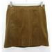 Free People Skirts | Free People Skirt 4 Mini A-Line Faux Leather Lined Casual Zip Up | Color: Brown | Size: 4