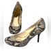 Michael Kors Shoes | Michael Kors Snake Skin Print Leather Heels Pumps Size 8m Stilettos Snakeskin | Color: Brown/Cream | Size: 8