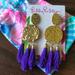 Lilly Pulitzer Jewelry | Lily Pulitzer Nwt Mermaid Grotto Earrings Purple Berry Dangled Tassel Earrings | Color: Purple | Size: Os