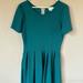 Lularoe Dresses | Lularoe Teal Amelia Pocketed Dress | Color: Blue/Green | Size: L