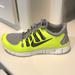 Nike Shoes | Nike Free 5.0 Neon Yellow And Gray Shoe. Size 5. | Color: Gray/Yellow | Size: 5