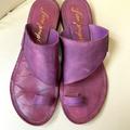 Free People Shoes | Free People 39 Euc! Sant Antoni Sandals Flats Slides Thongs Shoes In Lilac | Color: Purple | Size: 39