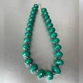 J. Crew Jewelry | J Crew Factory Chunky Beaded Emerald Green Statement Necklace Pink Accent Beads | Color: Green/Pink | Size: Os