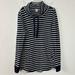 J. Crew Tops | J Crew Sweatshirt Pullover Hoodie Sweater Top Striped Navy Blue White Cotton | Color: Blue/White | Size: S