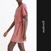 Madewell Dresses | Madewell Crosshatch Puff-Sleeve Faux-Wrap Mini Dress In Pink Nwt Ao262 S | Color: Pink | Size: S