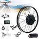 Electric Bike Conversion Kit Rear Wheel Conversion Kit,E-Bike Retrofit Kit 48V 1000W E-Bike Conversion Kit,E-Bike Conversion Kit,With Integrated Controller,Lcd Display,24In-Cassetteflywheel