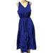 Athleta Dresses | Athleta Parachute Canopy Dress Poseidon Blue Size Xs Tie Waist Midi | Color: Blue | Size: Xs