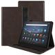 Compatible with Kindle Fire HD 10/Fire HD 10 Plus Case 10.1"(2021 Model Release) PU Leather Case Protect Case Adjustable Fixing Strap Bracket Card Slot Shockproof Tablet PC Case (Color : Coffee)