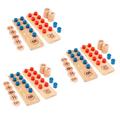 Vaguelly 3 Sets Counter Toy Puzzle Toys Counting Bears Abacus Puzzles for Toys for Puzzles Calculating Toy Wood Toys Wooden Child Number School Supplies