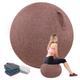 XXL Yoga Ball Cover 55/65/75Cm Exercise Ball Cover for Birthing Ball, Stability Ball, Fitness Ball Balance Ball Foldable Slipcover for Pilates, Pregnancy (Color : Brown, Size : 65cm)