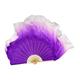 INOKAI Fan Veils,Long Silk Fans 16"-30" Multi Size Purple White Gradient One Pair Real Silk Fan Veils Bellydance Stage Show Props 1L+1R (Color : 61cm(31 30cm), Size : 1right 1 left)