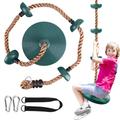 Braoses Tree Climbing Swing Children's Climbing Rope Swing with Platform, Swing Climbing Rope for Children Tree Disc Swing Climbing Rope Outdoor Plate Swing for Garden Maximum Load 200 kg