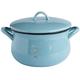 Bowls Bowl 6 Inch Binaural Soup Bowl with Lid Cute Blue Ceramic Instant Noodles Bowl Fruit Bowl Soup Pot Child Tableware