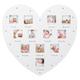 SOLUSTRE My First Year Picture Frame Newborn Baby Heart Shaped Keepsake LED Photo Frame Hold 12 Months Photo Inserts First Mothers Day Gift for Wall Decor (13.17X12.58X1.18inch)