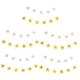 Alipis 30 Pcs Five-pointed Star Flag Star Decorations Party Layout Decoration Gold Star Garland Senior Banner 2022 Wedding Decorations Light White Decorations Paper Pull Flag Celebrity