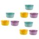 TOPBATHY 9 Pcs Ceramic Baking Bowl Cake Decor Tulip Baking Cups Cupcake Liners Little Bowls Mini Casserole Dr Seuss Cupcake Liners Souffle Dishes for Oven Ramiken Ceramics Accessories Jelly