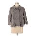 Coldwater Creek Jacket: Gray Grid Jackets & Outerwear - Women's Size Medium