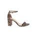 Bandolino Sandals: Brown Animal Print Shoes - Women's Size 10