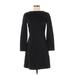 Theory Casual Dress - Sweater Dress: Black Grid Dresses - Women's Size 4