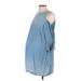 A Pea in the Pod Casual Dress - Popover: Blue Dresses - Women's Size Small Maternity