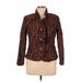 Coldwater Creek Jacket: Brown Snake Print Jackets & Outerwear - Women's Size 16 Petite