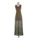 Threads 4 Thought Casual Dress - Maxi: Brown Zebra Print Dresses - Women's Size Small