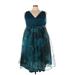 BLOOMCHIC Cocktail Dress: Teal Dresses - Women's Size 22
