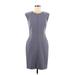 Rebecca Taylor Casual Dress - Sheath: Gray Dresses - Women's Size 8