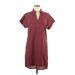 PrAna Casual Dress - Shirtdress: Burgundy Dresses - Women's Size Medium