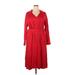 H&M Casual Dress - Shirtdress: Red Dresses - Women's Size 2X-Large