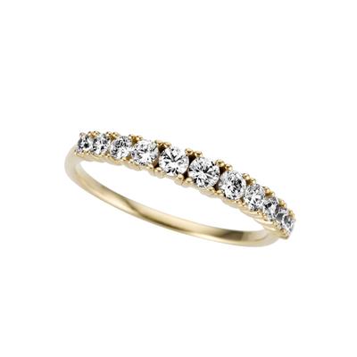 Goldring FIRETTI "Schmuck Geschenk Gold 333 Damenring Goldring" Gr. 17, gold (gelbgoldfarben, kristallweiß, kristallweiß), Fingerringe, Damen, 17, Gelbgold 333, 3mm, mit Zirkonia (synth.) Image