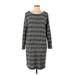 Lou & Grey Casual Dress - Sweater Dress: Gray Marled Dresses - Women's Size Large