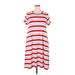 Lularoe Casual Dress - Midi: Red Stripes Dresses - Women's Size X-Large