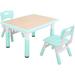 Kids Study Table and Chairs Set, Plastic Children Art Desk