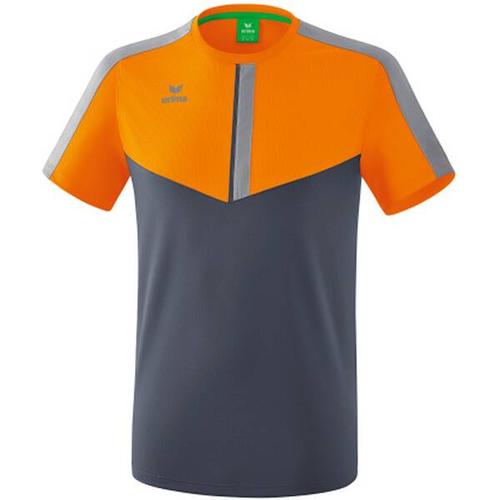 ERIMA Herren Squad T-Shirt, Größe XL in new orange/slate grey/monument grey