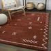 Eila Geometric Southwestern Shag Area Rug