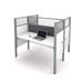 Bestar Pro-Biz Double Face-to-Face Workstation w/ 10 Privacy Panels Benching Desks in Gray/White | 55.5 H x 62.5 W x 56.1 D in | Wayfair