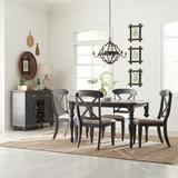 Liberty Furniture Ocean Isle Extendable Pine Solid Wood Dining Set Wood in Gray/Brown | Wayfair LBT303G-CD-5RLS