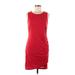 BTFBM Casual Dress - Sheath: Red Solid Dresses - Women's Size Medium